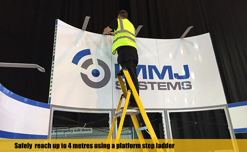 Safely reach up to 4 metres using GRP platform steps