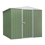 Galvanised steel green shed