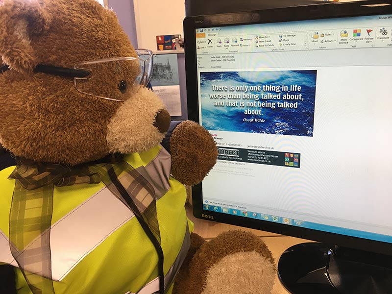 Health and Safety Bear says, Don't print emails unless you really really need to