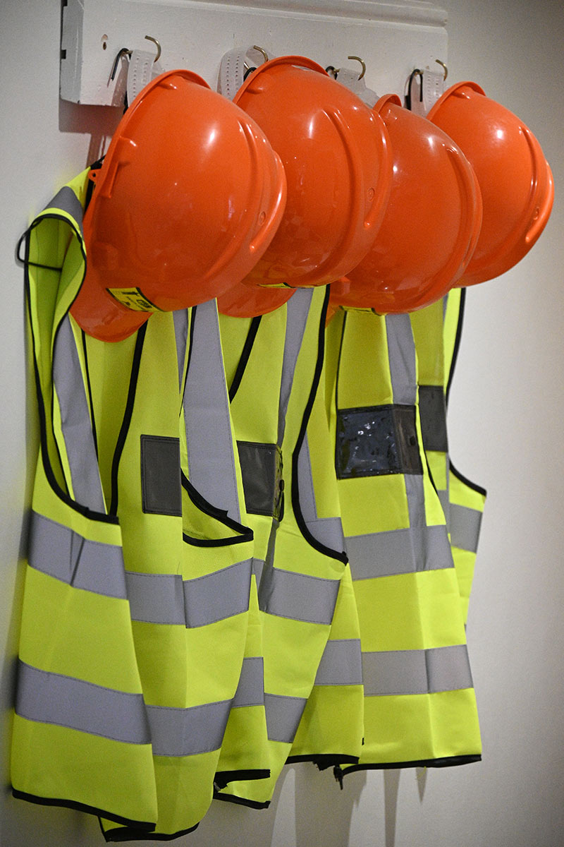 Hard hats and hi-vis vests