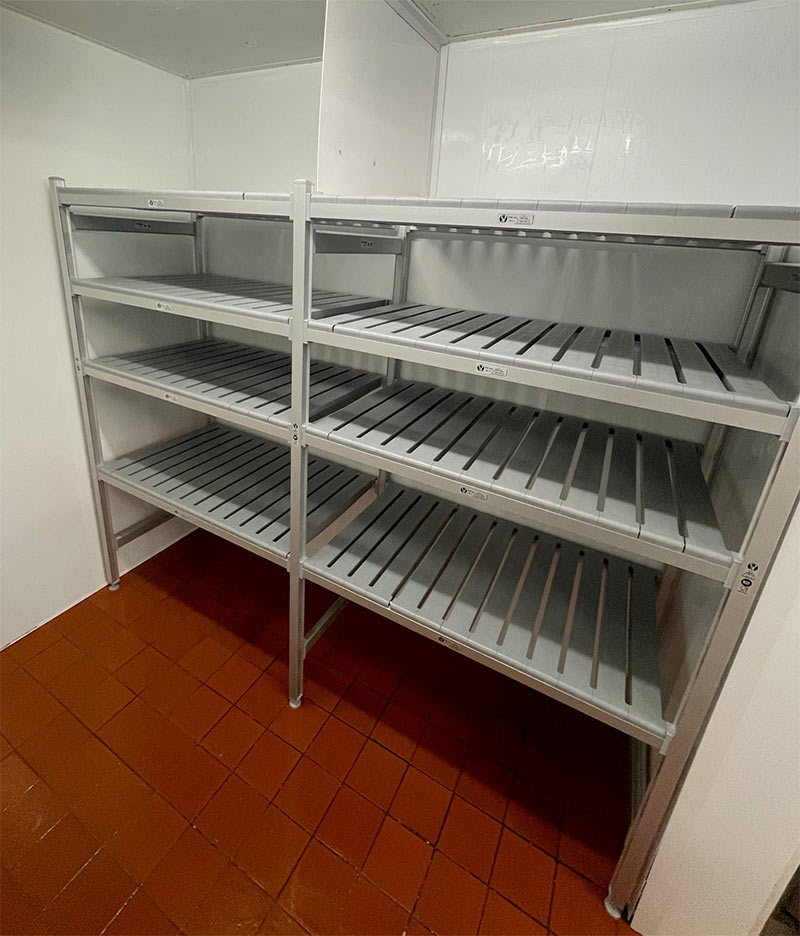 Eko Fit shelving in Priors Butchers bacon fridge