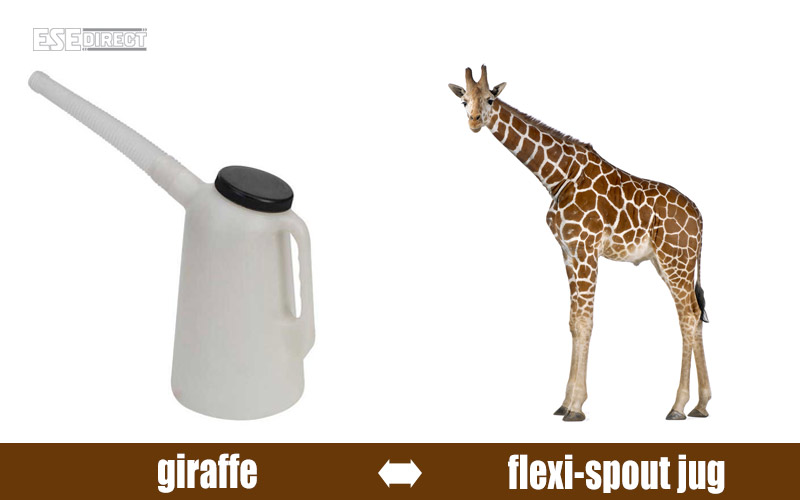 A giraffe, basically a patterned version of the flexible spout jug