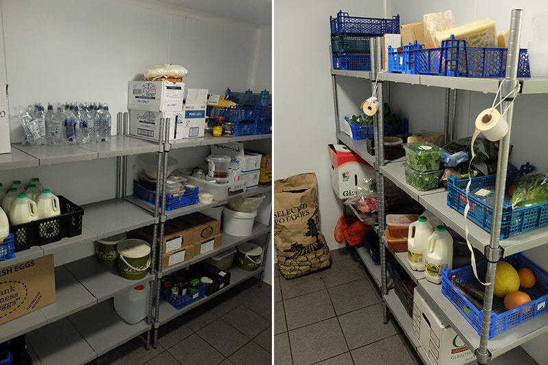 Solid Polymer Shelving installed in the cold room at The School of Artisan Food