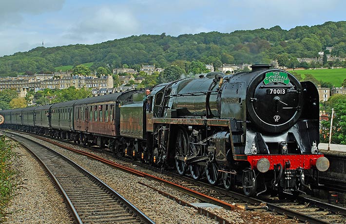 The Cathedrals Express steam train