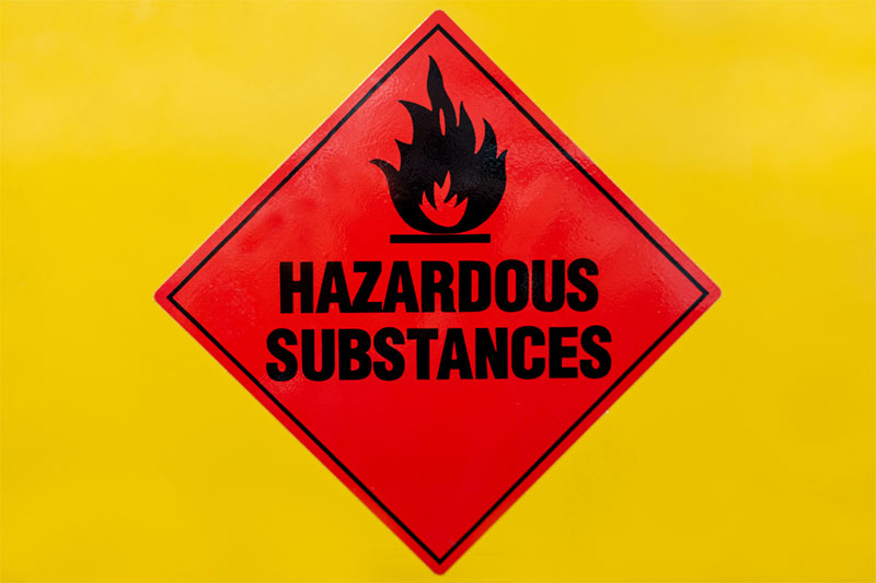 Hazardous substances warning label