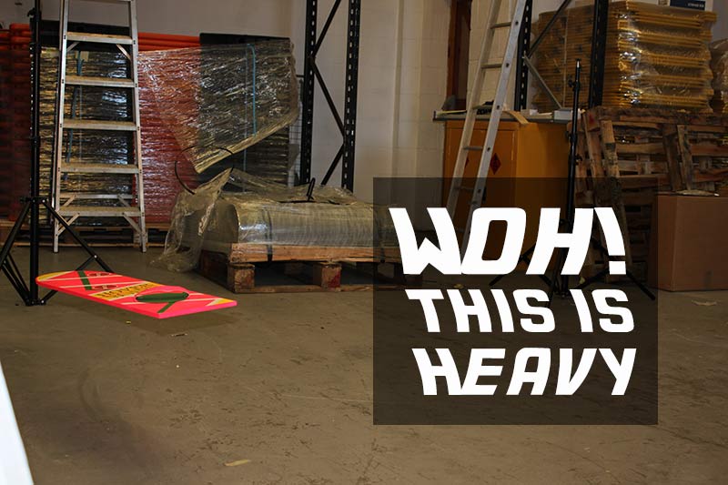 Woh! This is heavy - a hoverboard in the ESE Direct warehouse