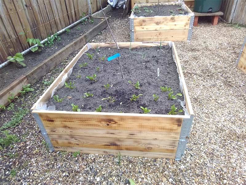 pallet collar raised garden bed