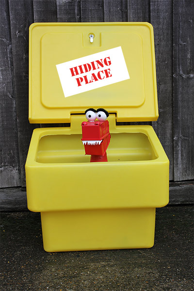 Grit Bins - perfect for hiding in during a zombie attack