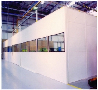 Heavy Duty Steel Partitioning - Single Skin Quality Control Office