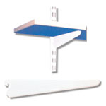 Shelf brackets for twinslot wall-mounted shelving