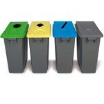 Slim bin recycling bins