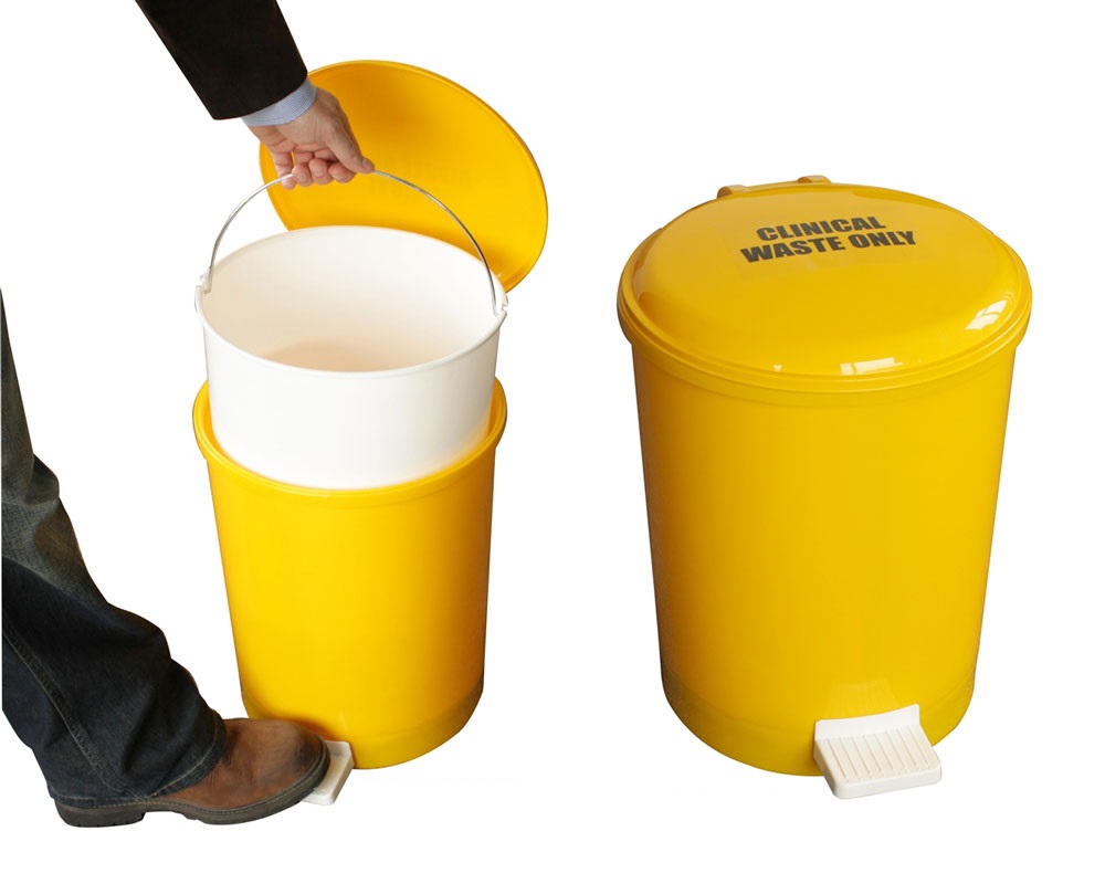 Yellow Pedal Bins - 12 or 20 litre - ESE Direct