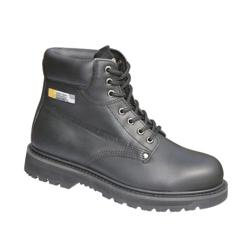 Workforce Leather Black Work Boots – Size 7 | Gabdog