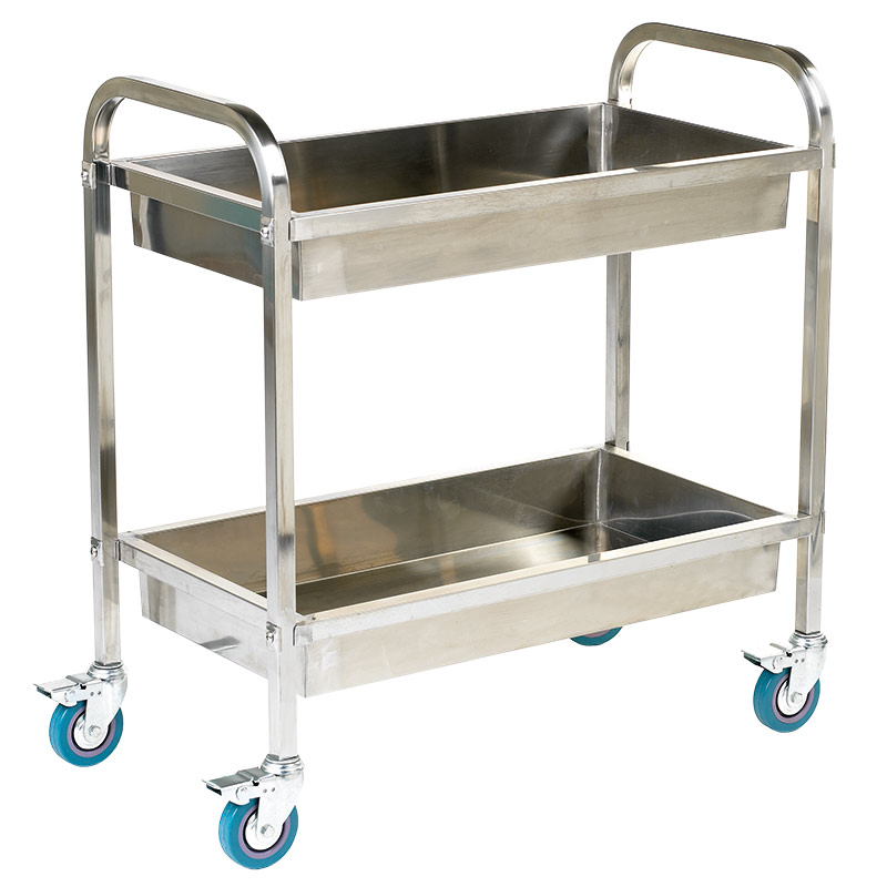 201 Grade 100mm Deep Tray Stainless Steel Trolley