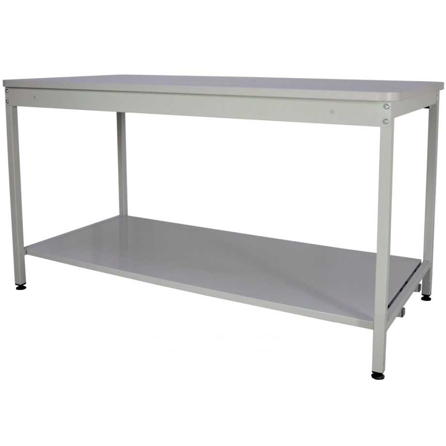 Open Mailroom Bench with Lower Shelf & MFC Worktop - 840 x 1830 x 900mm