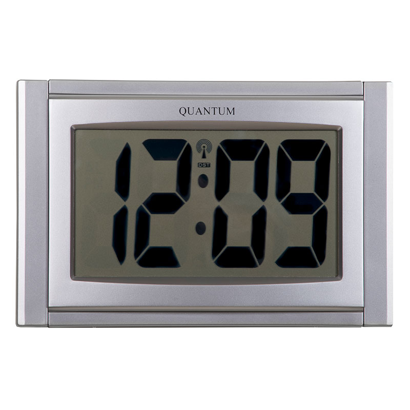 Click to view product details and reviews for Lcd Radio Controlled Wall Clock With Calendar And Temperature 155 X 240 X 35mm Silver.