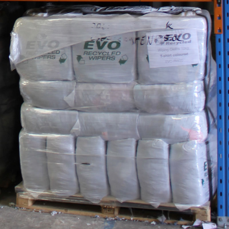 EVO Recycled Absorbent Spill Cleaning Rags - PALLET Sweatshirt coloured cloths
