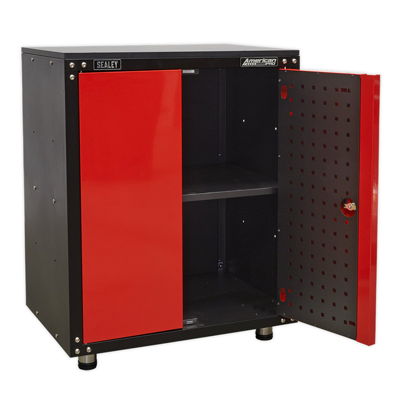 Click to view product details and reviews for Sealey American Pro Modular 2 Door Wall Mounted Steel Garage Storage Cabinet 665mm Wide.