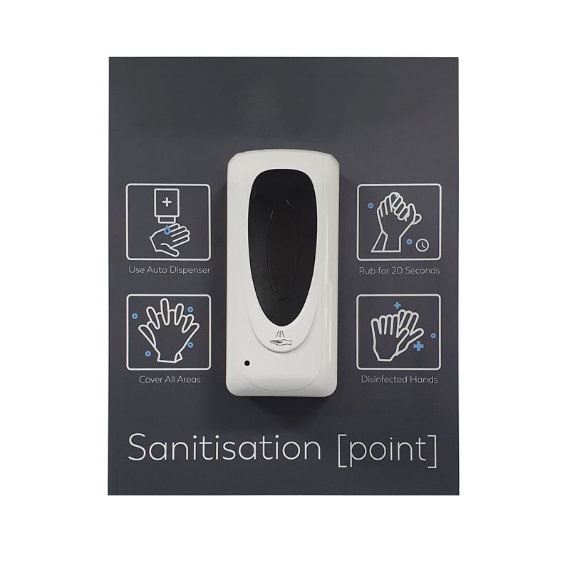 Automatic Hands Free Sanitising Station With Instruction Board