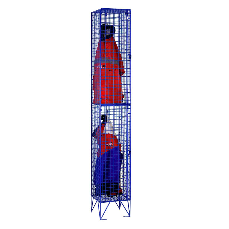 Full Height Wire Mesh Lockers with 2 Doors - Nest of 2 305w x 457d