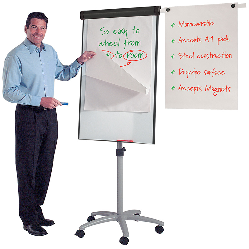 Click to view product details and reviews for Buzzard Mobile Flipchart Easel Black.