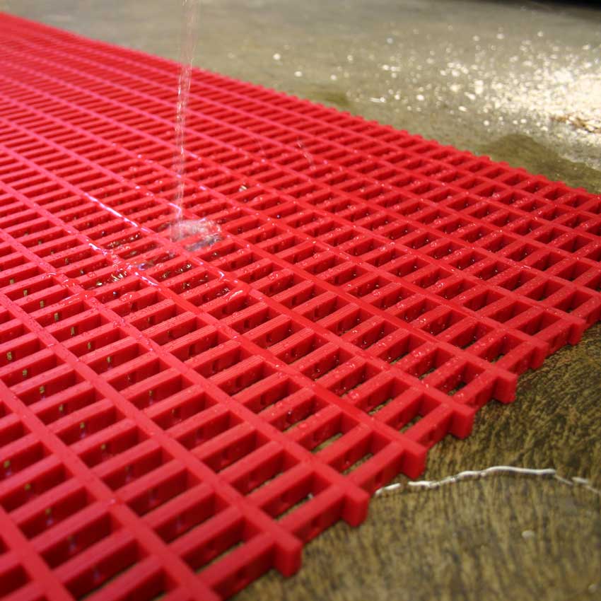 Cobamat Inter PVC Industrial Walkway Matting Roll - 12mm thick - 30mm x 10mm holes - 5m x 1200mm