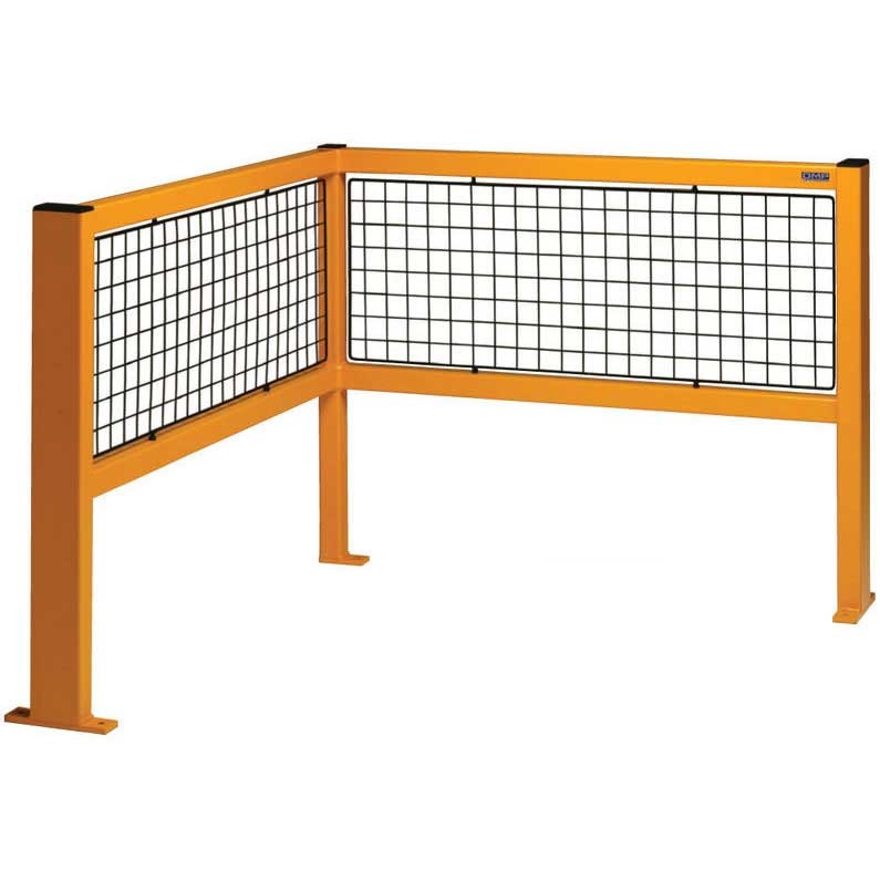 Click to view product details and reviews for Corner Pedestrian Safety Barrier With Mesh Infill 1000 X 1000 X 900mm.