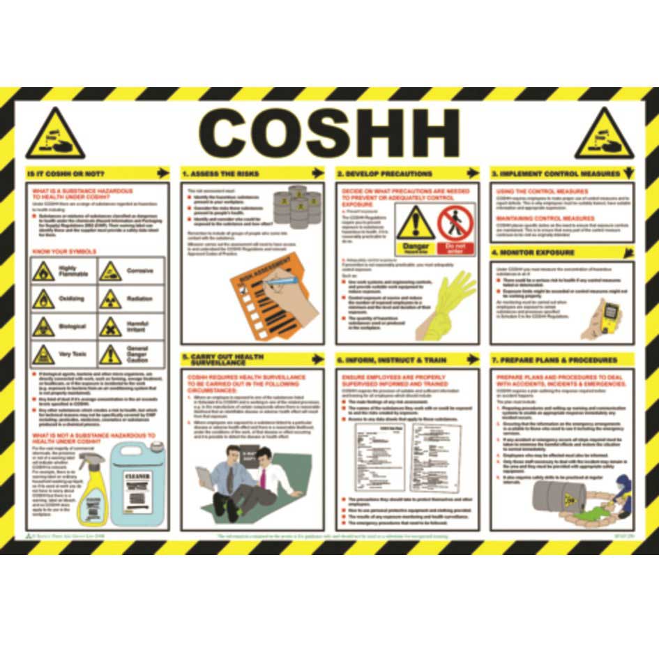 Coshh Poster Wall Chart Ese Direct 