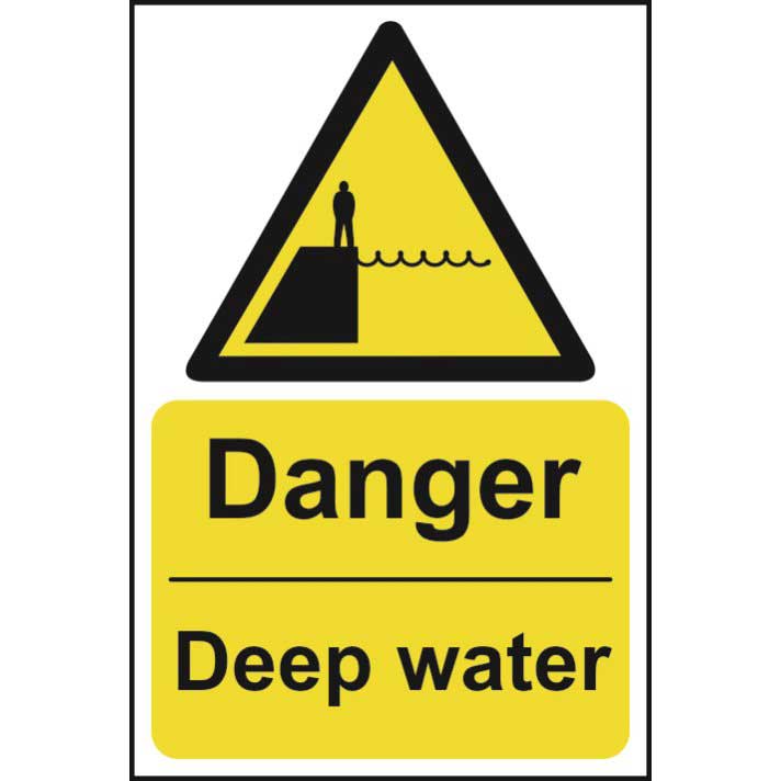 Click to view product details and reviews for Danger Deep Water Sign Self Adhesive Sticky Sign 200 X 300mm.