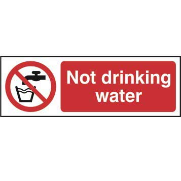 Click to view product details and reviews for Not Drinking Water Sign Rigid 1mm Pvc Board 75 X 150mm.