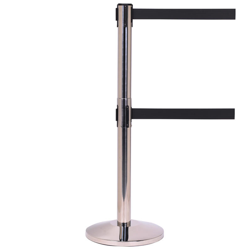 Double Belt Barrier Post with 3.4m Belts