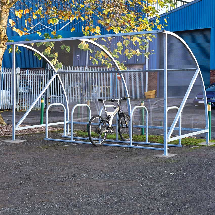 Click to view product details and reviews for 2m Dudley Cycle Shelter Without Perspex End Panels Powder Coated.