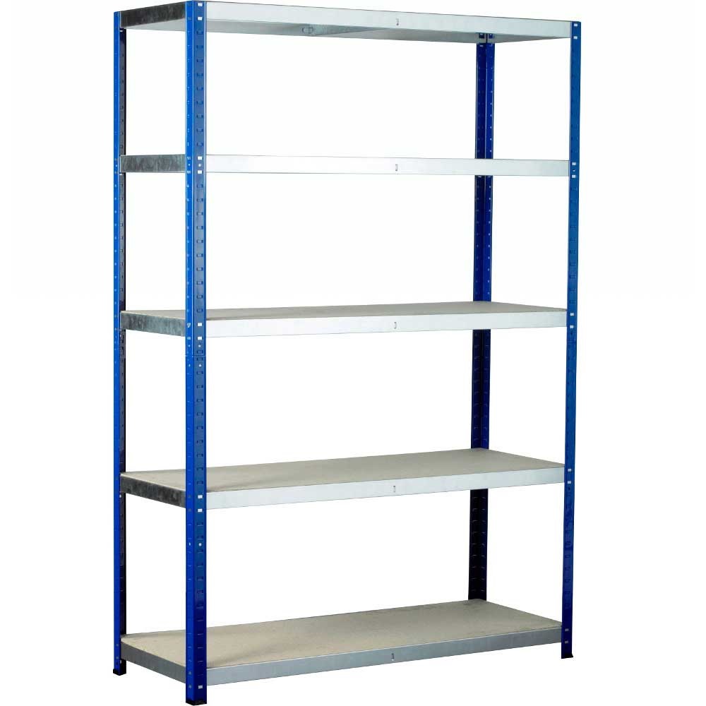 Ecorax shelving system with 5 chipboard shelves 1800x900x450