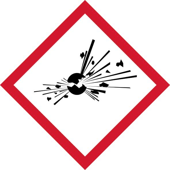 GHS Explosive Pictogram Labels Request a call back