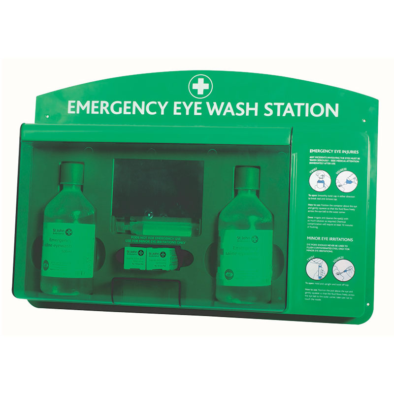 Eye Care Pod Station 2x500ml Phials 2xeye Pads 5xeye Wash Phials