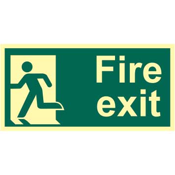 Click to view product details and reviews for Fire Exit Man Left Sign Rigid 13mm Photoluminescent Board 150 X 300mm.