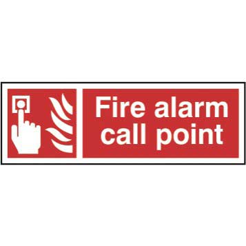 Fire Alarm Call Point Sign Self Adhesive Vinyl 100 X 300mm