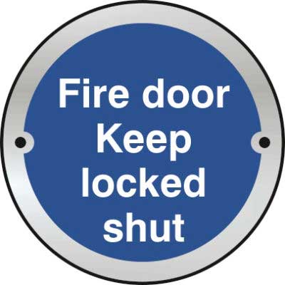 Click to view product details and reviews for Fire Door Keep Locked Shut Door Disc.