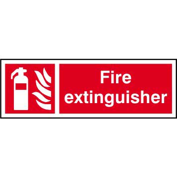 Fire Extinguisher Sign Rigid 1mm Pvc Board 100 X 300mm