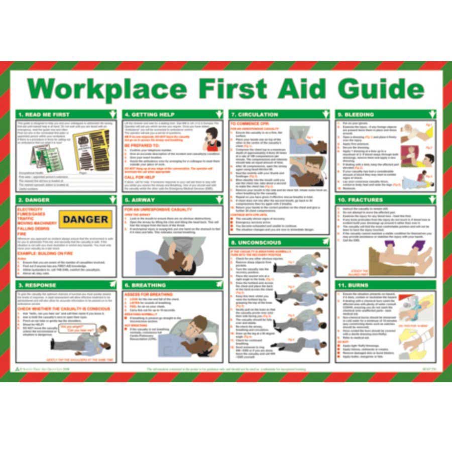 Click to view product details and reviews for Workplace First Aid Guide Safety Poster 420 X 590mm.