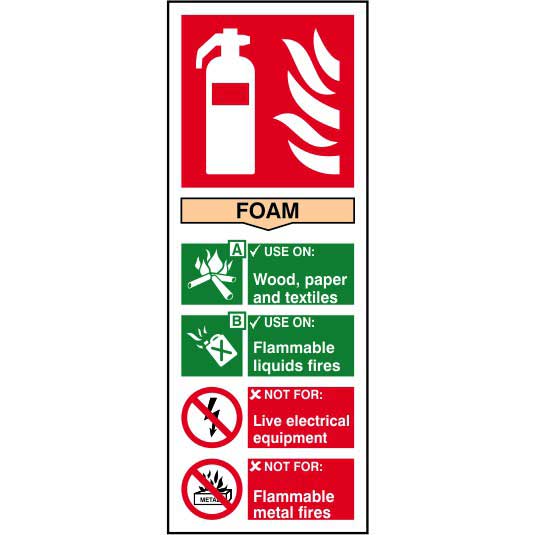 Click to view product details and reviews for Foam Fire Extinguisher Sign 1mm Rigid Pvc Board 202 X 82mm.