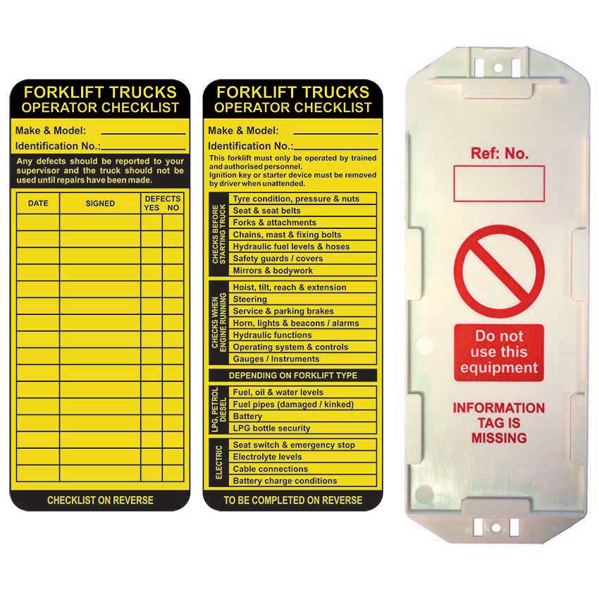 Click to view product details and reviews for Forklift Tag Kit Box 10 Asset Tag Holders 10 Inserts 1 Pen.