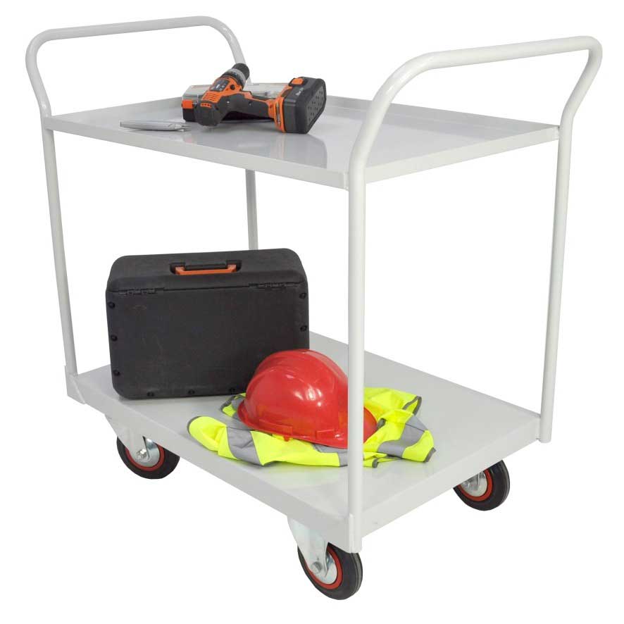 Click to view product details and reviews for 3 Tier Fully Welded Steel Shelf Trolley With Mesh Ends 1050 X 1200 X 600.