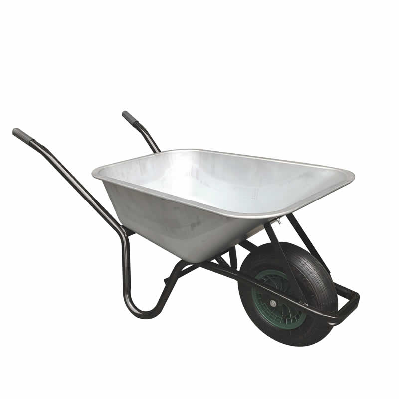 Click to view product details and reviews for Galvanised Steel Pan Wheelbarrow Puncture Proof Tyre 100 Litre Capacity.