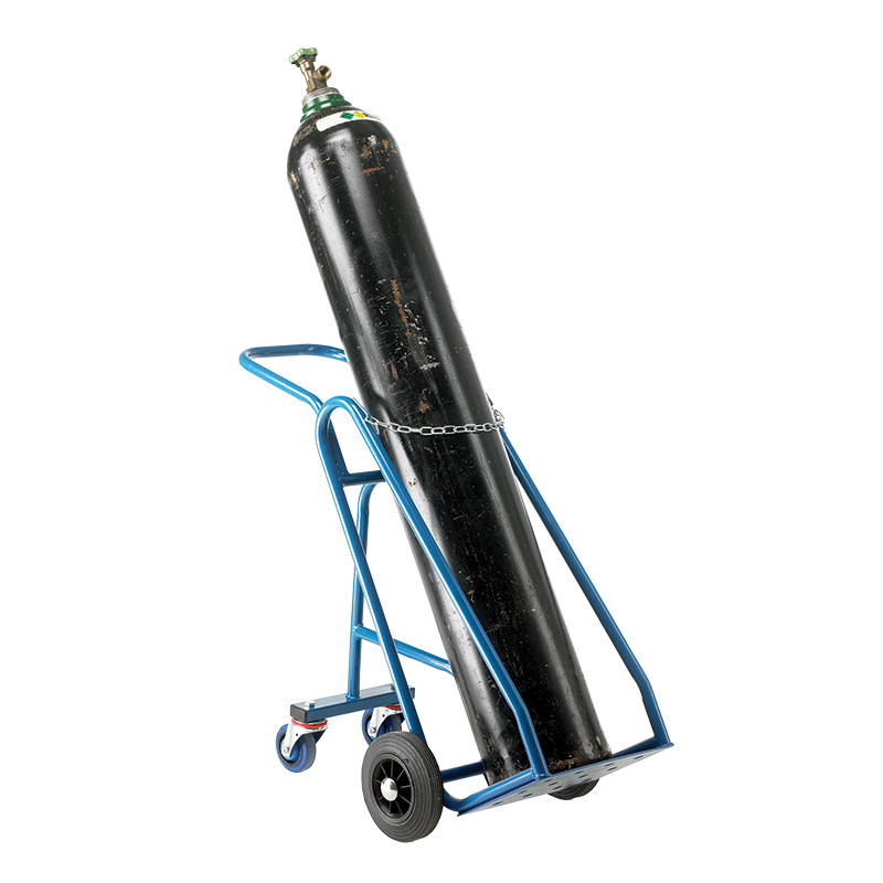 Gas Cylinder Trolley With Rear Wheels Suits Up To 280mm Dia Bottles