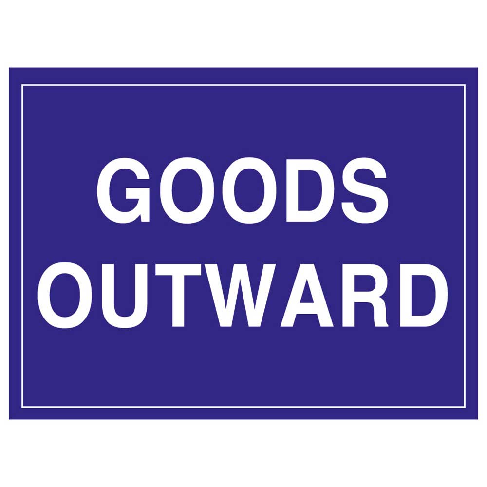 Click to view product details and reviews for Goods Outward Sign Self Adhesive Vinyl 300 X 400mm.