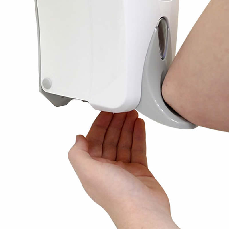 Click to view product details and reviews for Hands Free Elbow Operated Soap Dispenser.