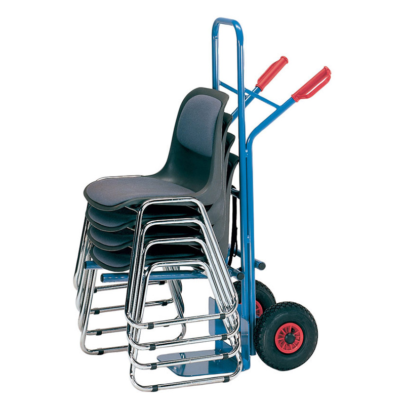 Click to view product details and reviews for Fetra Heavy Duty Chair Carrier Truck With Adjustable Arms Rubber Tyres 300kg Capacity.