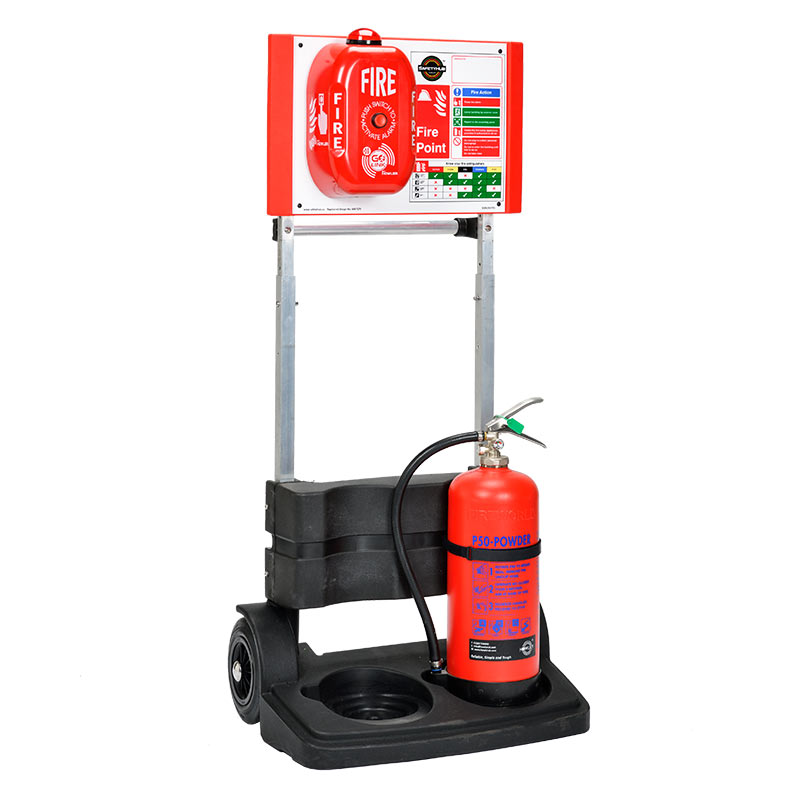 Safetyhub Fire Post With 2 Sign Boards Fire Extinguisher Stand