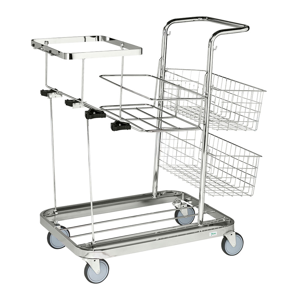 Housekeeping Trolley with Mesh Baskets